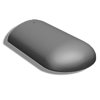 Цементно-песчаная начальная хребтовая черепица Kriastak Lite, цвет: неокрашенный черный