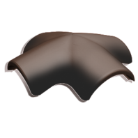 Цементно-песчаная Х-образная черепица Kriastak Antik цвет: Коричневый