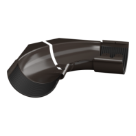 Угол желоба внутренний, регулируемый, Технониколь, Ø125 мм, Puretan, цвет: Темно-коричневый