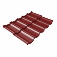Металлочерепица модульная Grand Line - Kvinta Uno, 0,5 мм, Rooftop Бархат, с 3D резом, RAL 3011