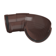 Угол желоба регулируемый Технониколь Ø125 мм, цвет: Коричневый