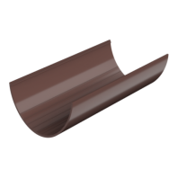 Желоб водосточный Технониколь Ø125 мм, L=3000 мм, цвет: Коричневый