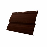 Металлический сайдинг GL корабельная доска 0,45 мм Print Twincolor цвет: Choco Wood