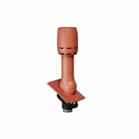 Дефлектор канализационного стояка для плоской черепицы Braas Ø 110/800 мм, цвет: красный