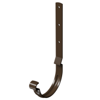 Крюк крепления желоба длинный, Docke Stal Premium, Ø125 мм, цвет: каштан
