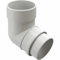 Колено трубы 72˚ Docke Lux  Ø100 мм, цвет: Белый