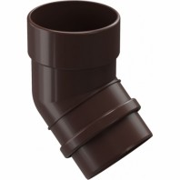 Колено трубы 45˚ Docke Lux Ø100 мм, цвет: Шоколад
