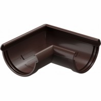 Угол желоба 90˚ Docke Lux Ø141 мм, цвет: Шоколад