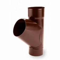 Тройник трубы Galeco STAL Ø152(130)/90 мм, цвет: Темно-коричневый