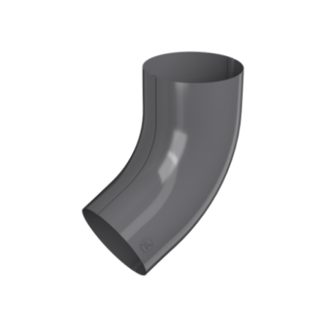 Колено трубы 60°, Технониколь, Ø90 мм, Puretan, цвет: Графитово-серый