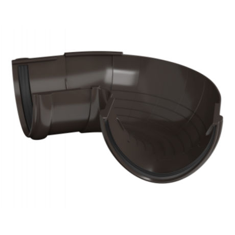 Угол желоба регулируемый Технониколь Ø125 мм, цвет: Темно-коричневый