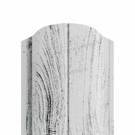 Штакетник круглый МП, Ellipse-O, 0.5 мм Ecosteel, Беленый дуб