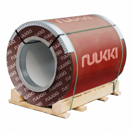 Штрипс Ruukki, 0.5 мм с полимерным покрытием GreenCoat Pural BT, цвет: RR 23
