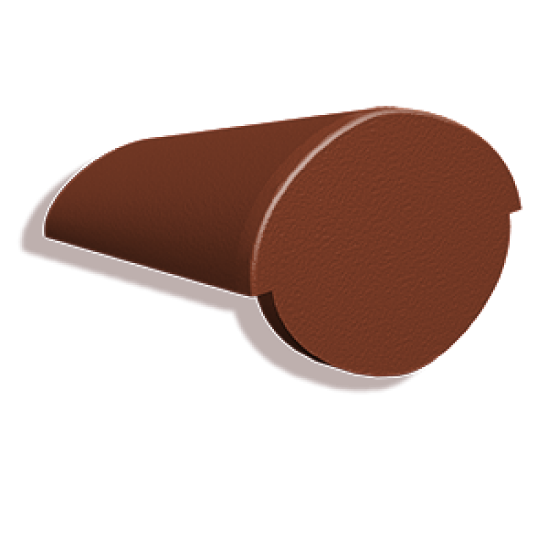 Цементно-песчаная начальная коньковая черепица Kriastak Classic цвет: Кирпично-красный