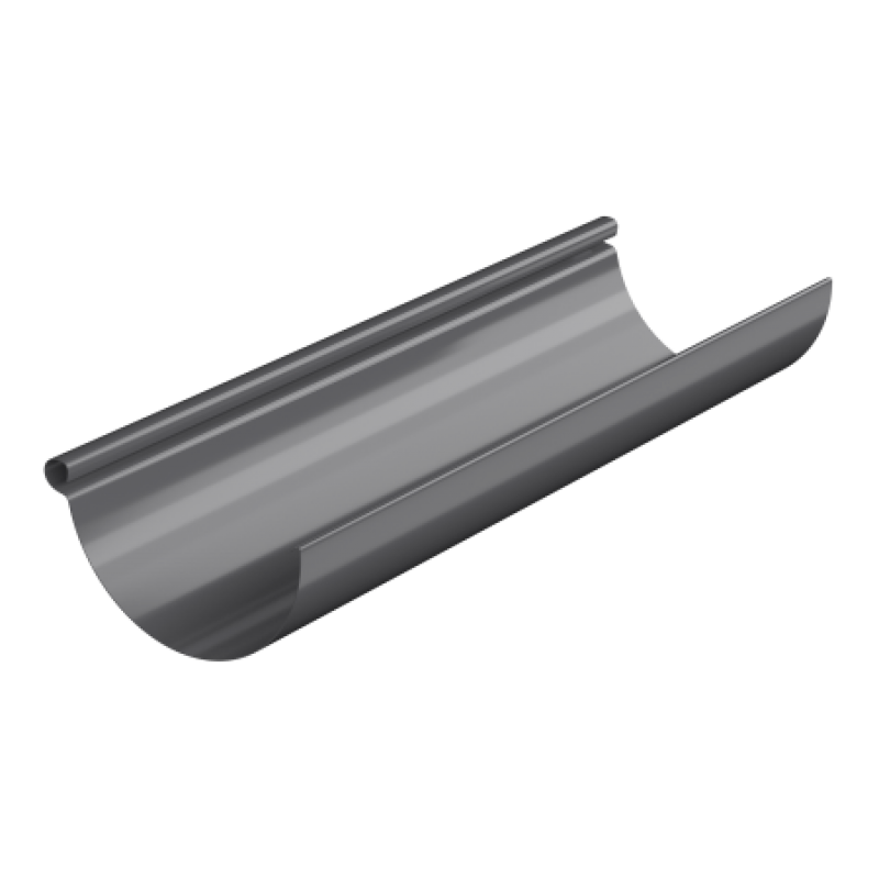 Желоб водосточный, Технониколь, Ø125 мм, L=3000 мм, Puretan, цвет: Графитово-серый