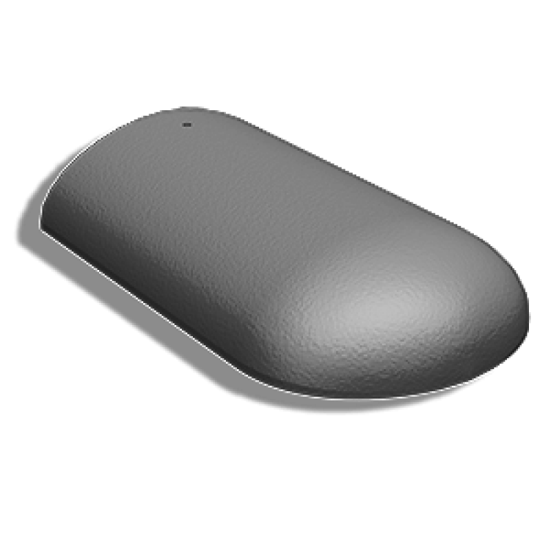 Цементно-песчаная начальная хребтовая черепица Kriastak Lite, цвет: неокрашенный черный