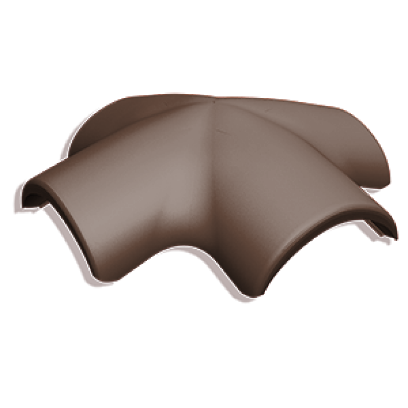 Цементно-песчаная Х-образная черепица Kriastak Classic цвет: Коричневый