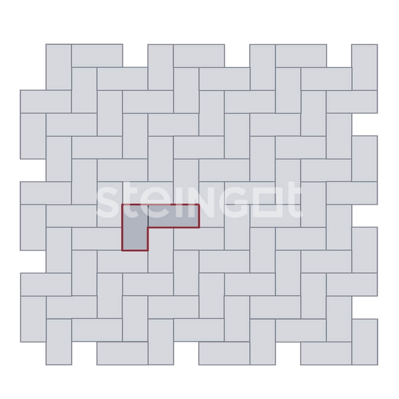 Плитка тротуарная Steingot, прямоугольник, цвет: темно-коричневый (верхний прокрас), 200х100х60 мм