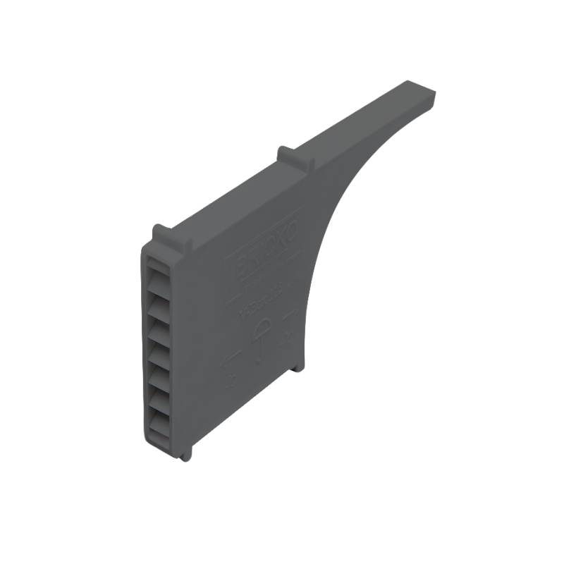 Briko, Вентиляционно-осушающие коробочка V-BOX 115, 60x115x10 мм,  цвет: сланцево-серый