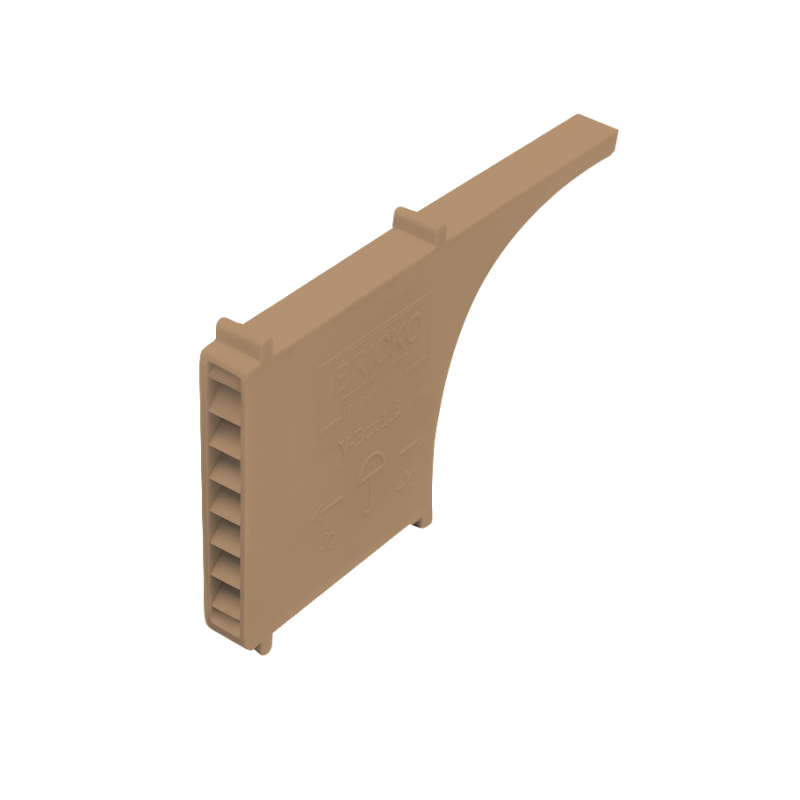 Briko, Вентиляционно- осушающие коробочка V-BOX 115, 60x115x10 мм,  цвет: песчано-коричневый