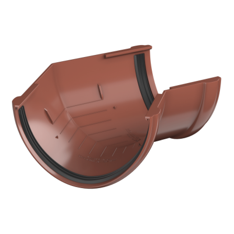 Угол желоба универсальный 135° Технониколь Ø125 мм, цвет: Красный