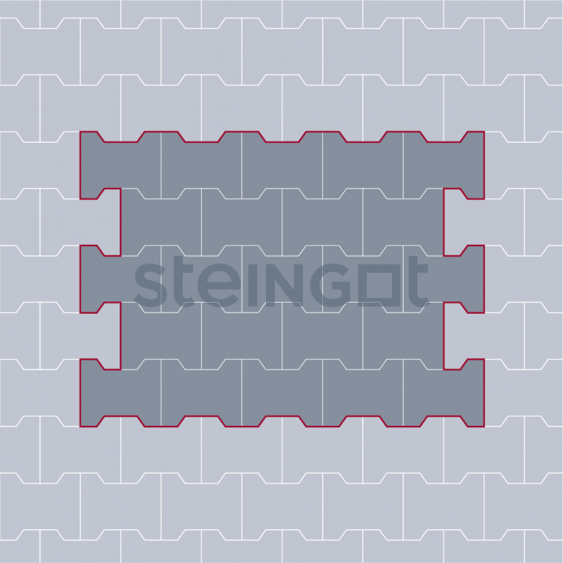 Плитка тротуарная Steingot, катушка без фаски 80 мм