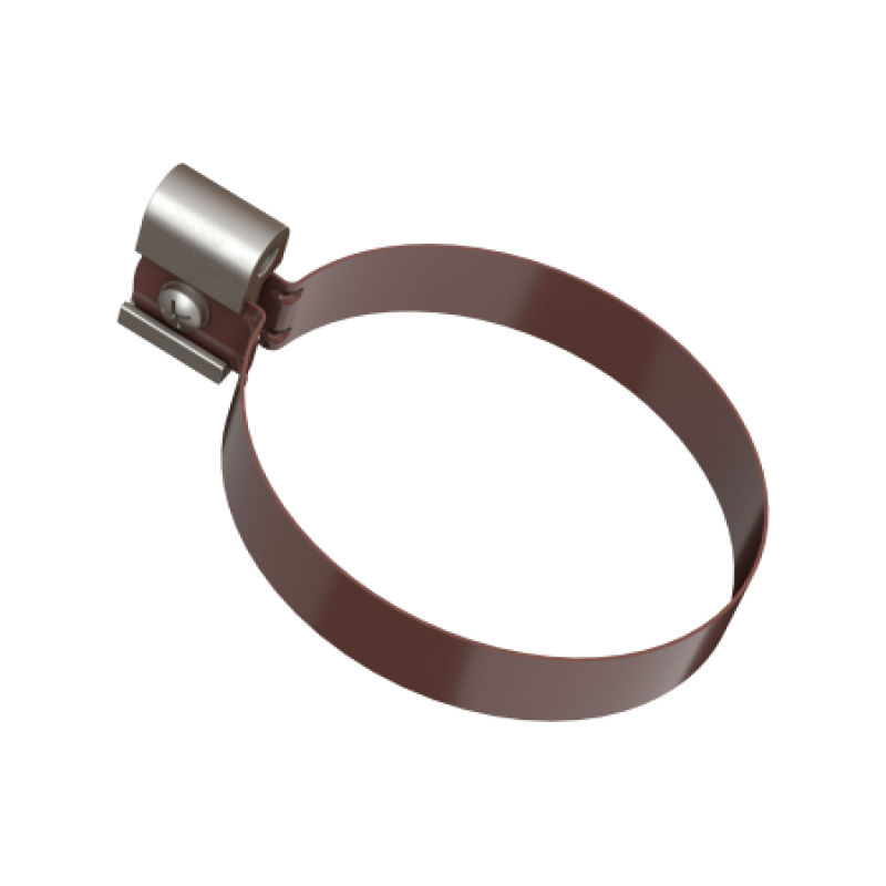 Хомут трубы, Технониколь, Ø125 мм, Puretan, цвет: Темно-коричневый