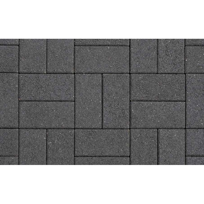 Плитка тротуарная Выбор, прямоугольник, гранит, черный, 200х100х60 мм