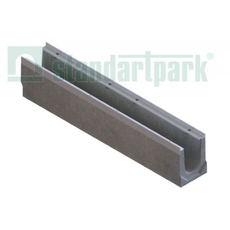 Лоток водоотводный бетонный с внутренним уклоном Standartpark BetoMax Drive DN 100 Н125-Н230