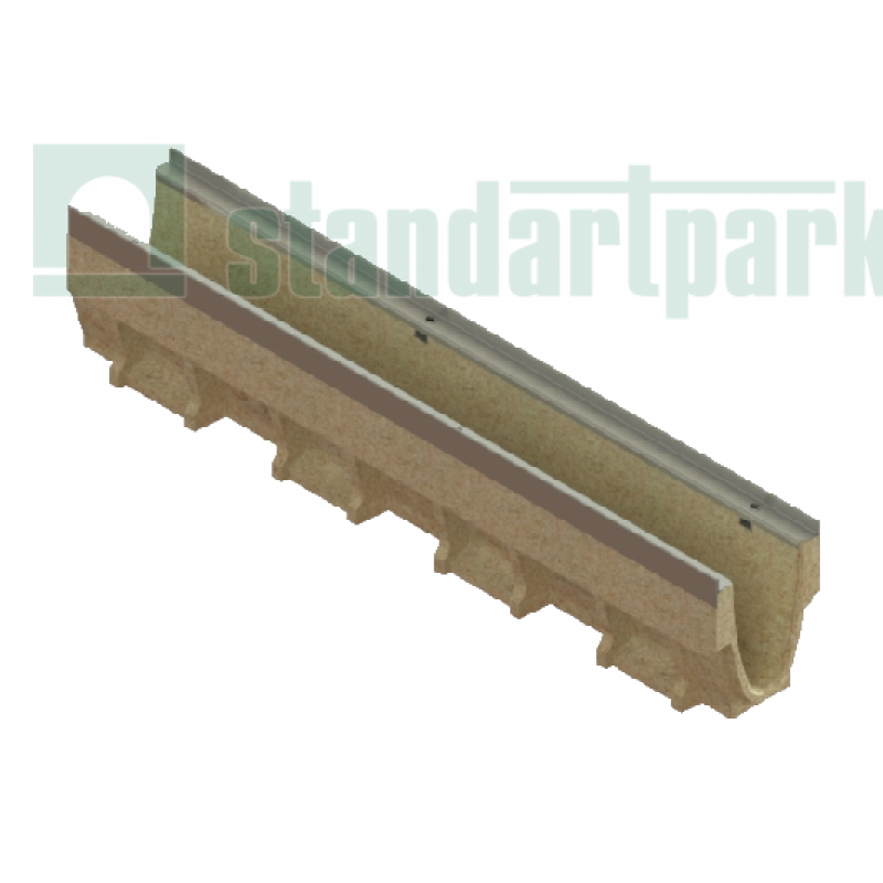 Лоток водоотводный полимербетонный, Standartpark  серия CompoMax Drive, DN 100, Н210