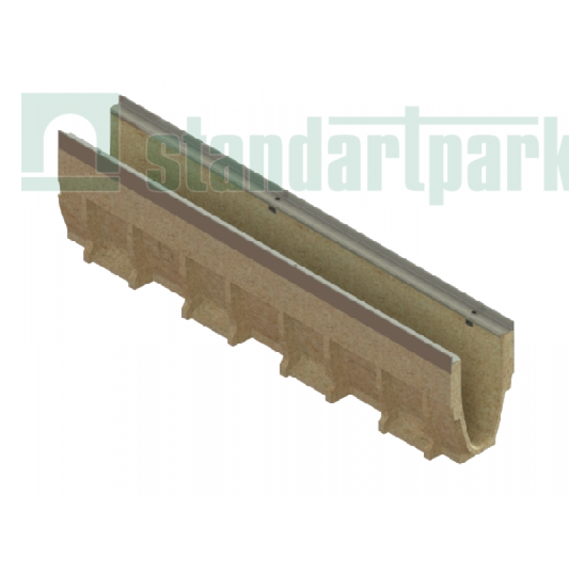 Лоток водоотводный полимербетонный, Standartpark  серия CompoMax Drive, DN 100, Н260