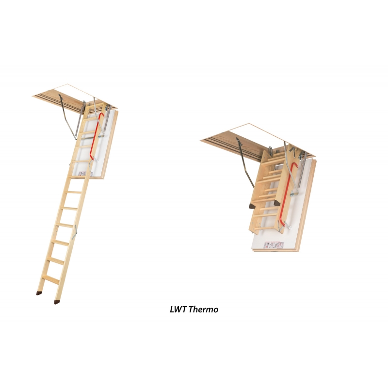 Лестница чердачная деревянная Fakro LWT Thermo (суперэнергосберегающая), 70х120х280 мм