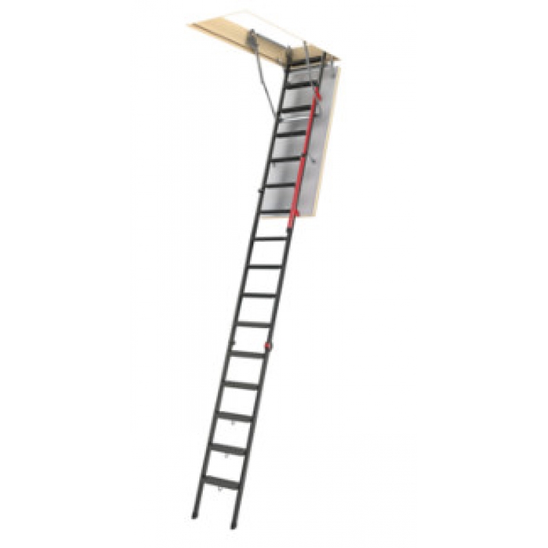Лестница чердачная металлическая для высоких потолков Fakro LMP, 86х144х300-366 мм