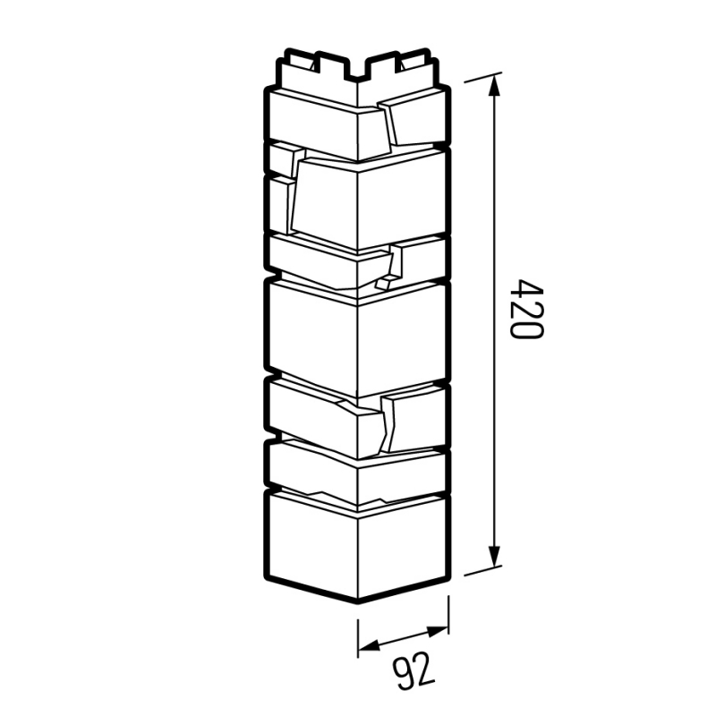 Угол наружный Технониколь, Камень, цвет: сицилия