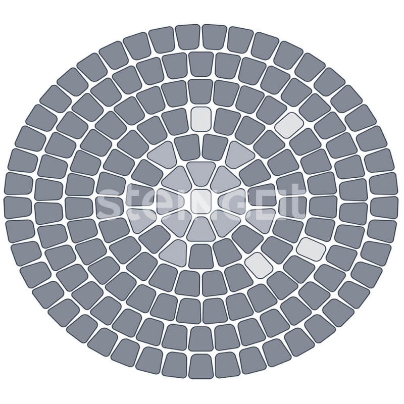 Плитка тротуарная Steingot, классика круговая, цвет: блэнд