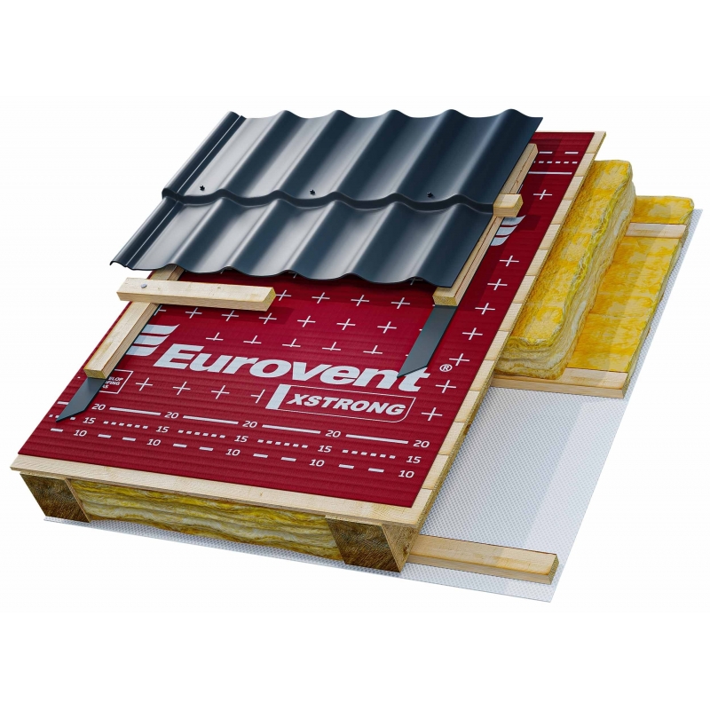 Eurovent X-STRONG четырехслойная высокопаропроницаемая кровельная мембрана