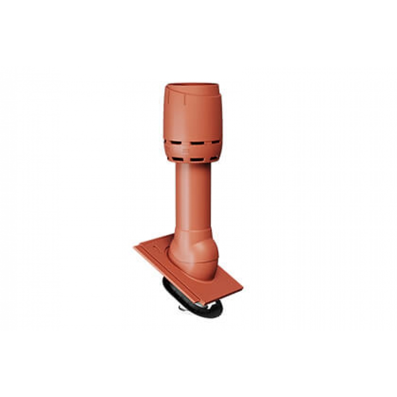 Дефлектор вытяжной вентиляции для плоской черепицы Braas Ø 160/700 мм, цвет: черный