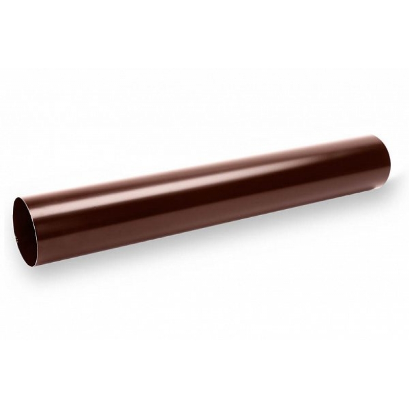 Труба водосточная Galeco STAL Ø152(130)/90 мм, L=3000 мм, цвет: Темно-коричневый