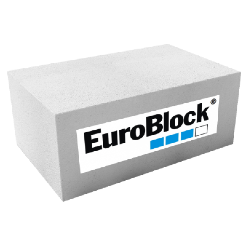 Газобетон EuroBlock cтеновой прямой, D500, 600x300x200 мм