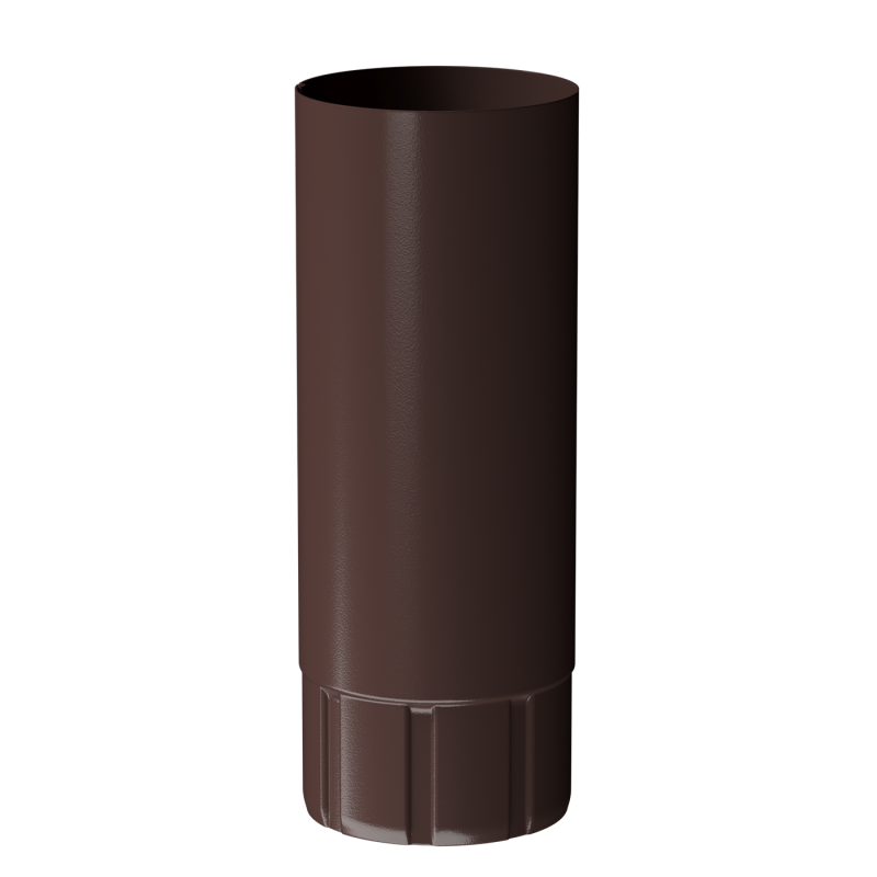 Труба водосточная, Docke Stal Premium, Ø125 мм, L=1000 мм, цвет: шоколад