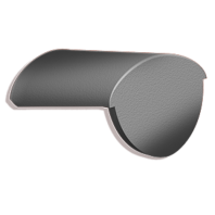 Цементно-песчаная конечная коньковая черепица Kriastak Antik цвет: Серый