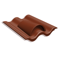 Цементно-песчаная вентиляционная черепица Kriastak Classic цвет: Красный