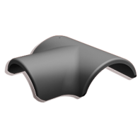 Цементно-песчаная Т-образная черепица Kriastak Antik цвет: Серый