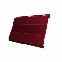 Металлический сайдинг Вертикаль Prof GL 0,45 PE с пленкой, цвет: RAL 3005