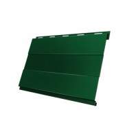 Металлический сайдинг Вертикаль Prof GL 0,45 PE с пленкой, цвет: RAL 6005