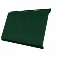 Металлический сайдинг Вертикаль Classic GL 0,5 Velur, цвет: RAL 6020