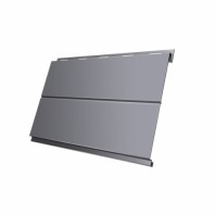 Металлический сайдинг Вертикаль Line GL 0,5 Satin с пленкой, цвет: RAL 7004