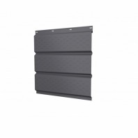 Софит Grand Line, металлический полная перфорация, Satin с пленкой 0.5 мм, RAL 7004