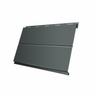 Металлический сайдинг Вертикаль Line GL 0,45 PE с пленкой, цвет: RAL 7005