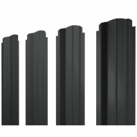 П-образный А фигурный штакетник 0.5 Velur X RAL 7016